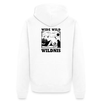 Wide Wild Wilderness - Unisex Premium Organic Zip Hoodie - white - Back - Thijin (182cm)