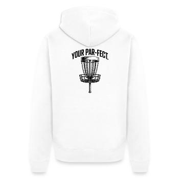 Tu es parfait - Mème Drôle de Disc Golf - Veste à capuche bio Premium Unisexe - blanc - Dos - Thijin (182cm)