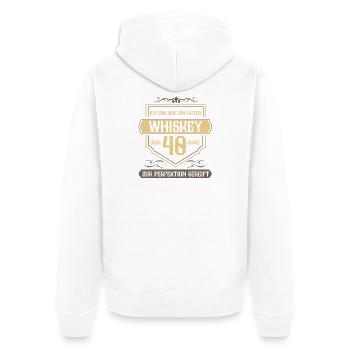 40th Birthday 40 Years Old Saying Gift - Unisex Premium Organic Zip Hoodie - white - Back - Thijin (182cm)