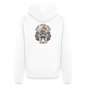 Dost Thou Even Hoist Ritter Fitness - Unisex Premium Organic Zip Hoodie - white - Back - Thijin (182cm)