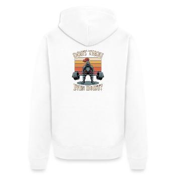 Dost Thou Even Hoist Ritter Fitness - Unisex Premium Organic Zip Hoodie - white - Back - Thijin (182cm)