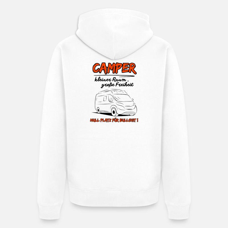 Déclaration du camping-car - Veste à capuche bio Premium Unisexe - blanc