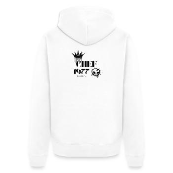 Édition Chef 1977 48 Déclaration d’anniversaire - Veste à capuche bio Premium Unisexe - blanc - Dos - Thijin (182cm)