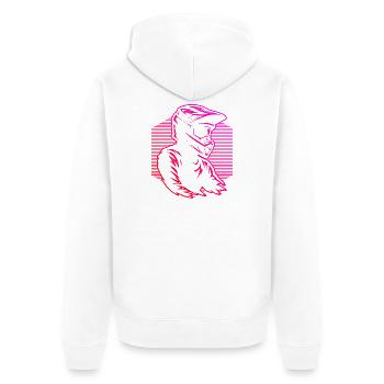 Motif minimaliste du motocross - Veste à capuche bio Premium Unisexe - blanc - Dos - Thijin (182cm)