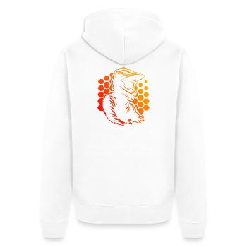 Graphismes motocross pour le motocross - Veste à capuche bio Premium Unisexe - blanc - Dos - Thijin (182cm)