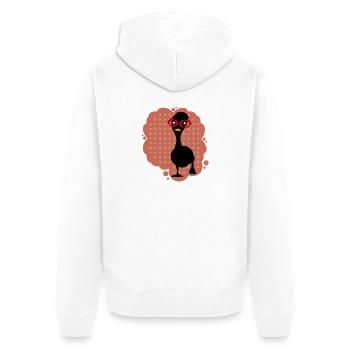 Duck - Unisex Premium Organic Zip Hoodie - white - Back - Thijin (182cm)