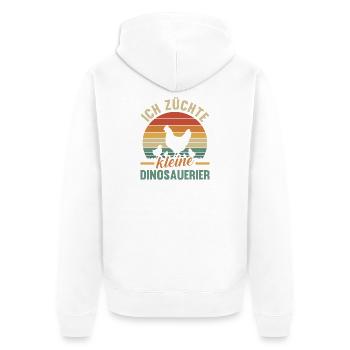 poulets poulets éleveurs de poulets éleveurs poulets d’élevage - Veste à capuche bio Premium Unisexe - blanc - Dos - Thijin (182cm)