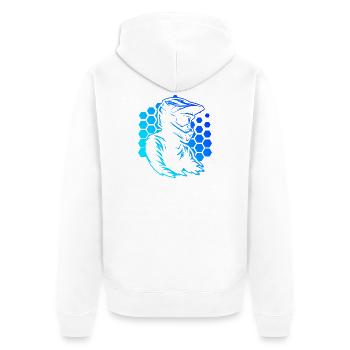 Motif motocross qui fonctionne immédiatement - Veste à capuche bio Premium Unisexe - blanc - Dos - Thijin (182cm)