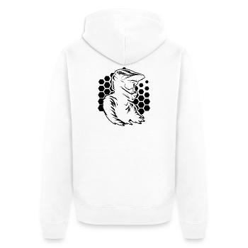 Motif amusant de motocross - Veste à capuche bio Premium Unisexe - blanc - Dos - Thijin (182cm)