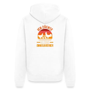 poulets poulets éleveurs de poulets éleveurs poulets d’élevage - Veste à capuche bio Premium Unisexe - blanc - Dos - Thijin (182cm)