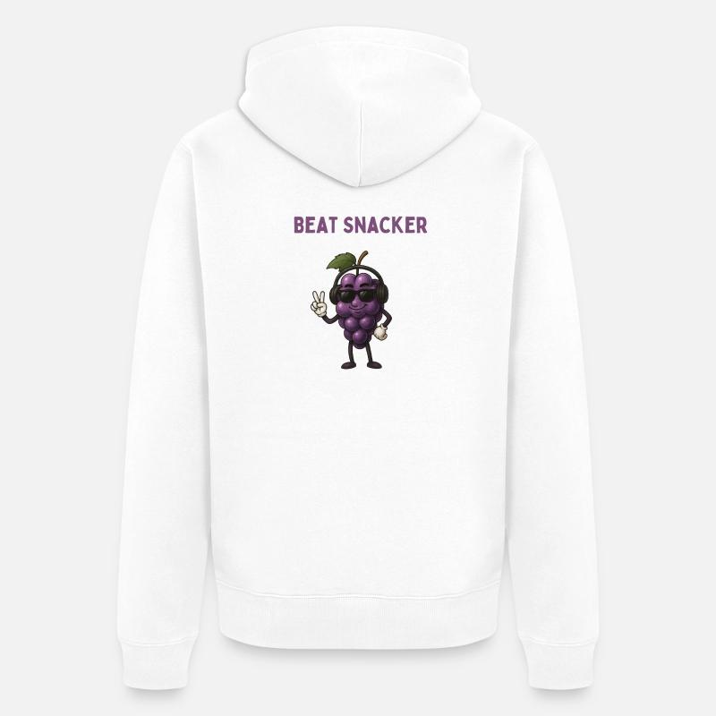 Casques Beat Snacker Grape - Veste à capuche bio Premium Unisexe - blanc