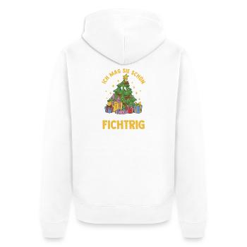 Weihnachtsmann Fichten Weihnachtsbaum Weihnachten - Unisex Premium Bio Zip Hoodie - Weiß - Hinten - Thijin (182cm)