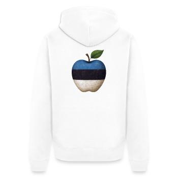 Estland - Unisex Premium Bio Zip Hoodie - Weiß - Hinten - Thijin (182cm)