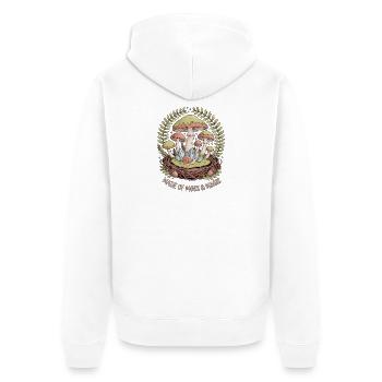 Made Of Moss And Magic Goblincore - Unisex Premium Bio Zip Hoodie - Weiß - Hinten - Thijin (182cm)