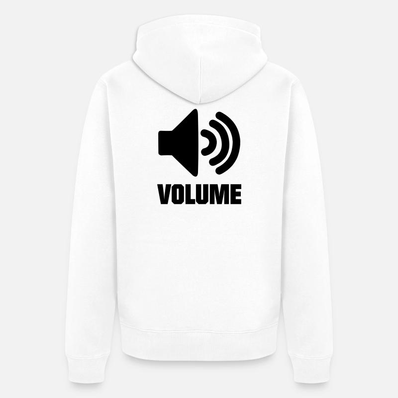 Bouton de volume - Veste à capuche bio Premium Unisexe - blanc