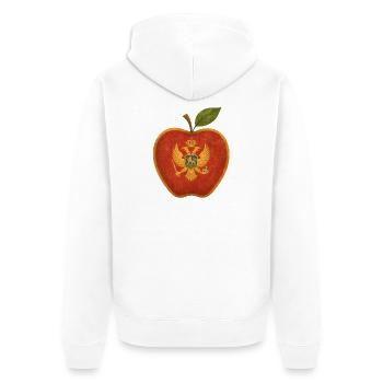 Montenegro - Unisex Premium Bio Zip Hoodie - Weiß - Hinten - Thijin (182cm)