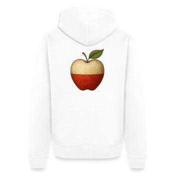 Polen - Unisex Premium Bio Zip Hoodie - Weiß - Hinten - Thijin (182cm)
