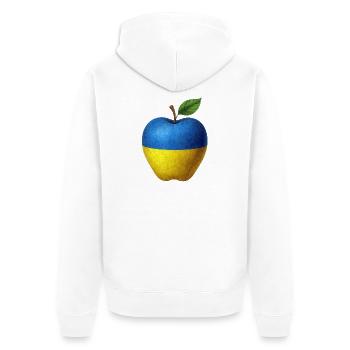 Ukraine - Unisex Premium Bio Zip Hoodie - Weiß - Hinten - Thijin (182cm)