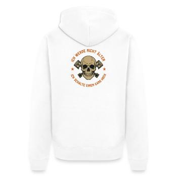 Men with motorcycles have the most beautiful women - Unisex Premium Organic Zip Hoodie - white - Back - Thijin (182cm)