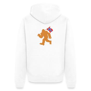 Norwegen Oslo Skandinavien Norweger - Unisex Premium Bio Zip Hoodie - Weiß - Hinten - Thijin (182cm)