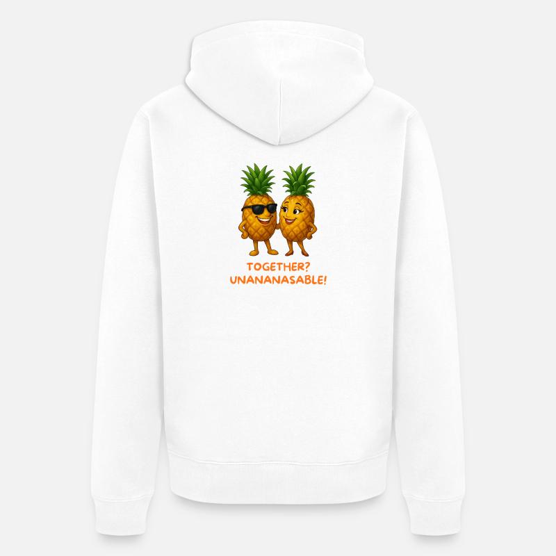 Duo Ananas : Ensemble Unpineapple - Veste à capuche bio Premium Unisexe - blanc