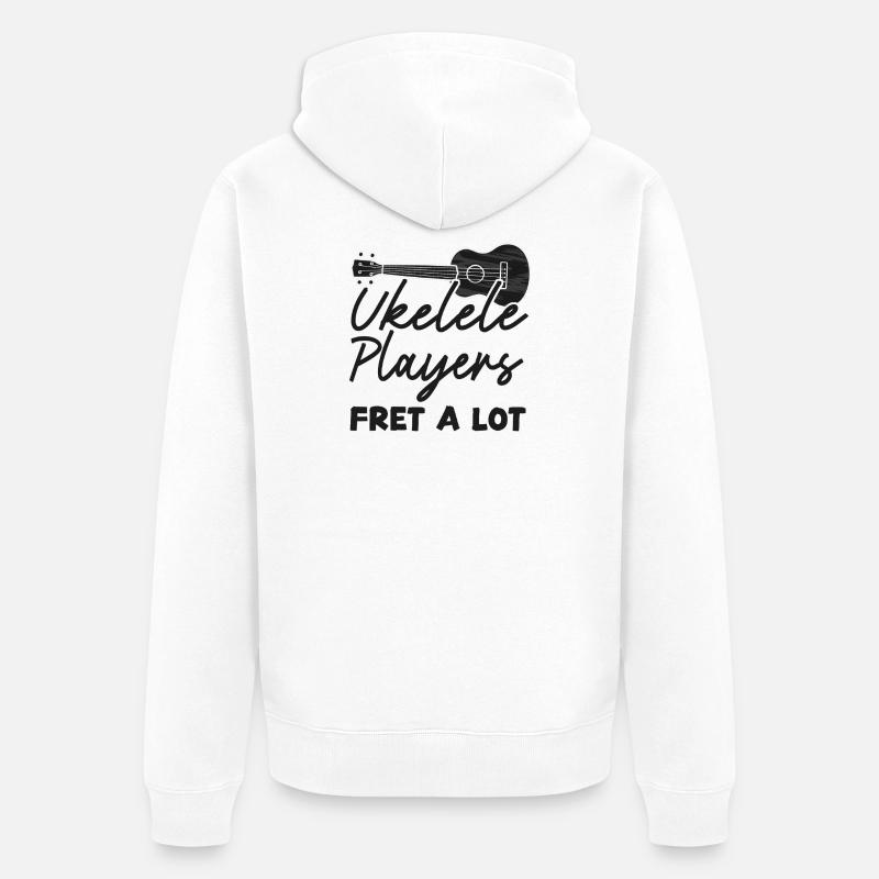 Ukulélé hawaïen ukélé ukulélé - Veste à capuche bio Premium Unisexe - blanc