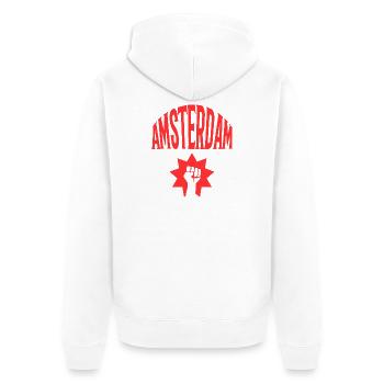 Amsterdam - Veste à capuche bio Premium Unisexe - blanc - Dos - Thijin (182cm)