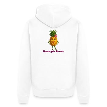 Personnage de dessin animé Pineapple Power - Veste à capuche bio Premium Unisexe - blanc - Dos - Thijin (182cm)