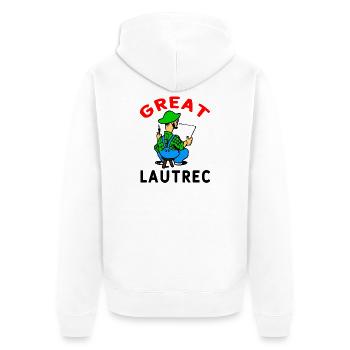 Portrait Toulouse-Lautrec - Veste à capuche bio Premium Unisexe - blanc - Dos - Thijin (182cm)
