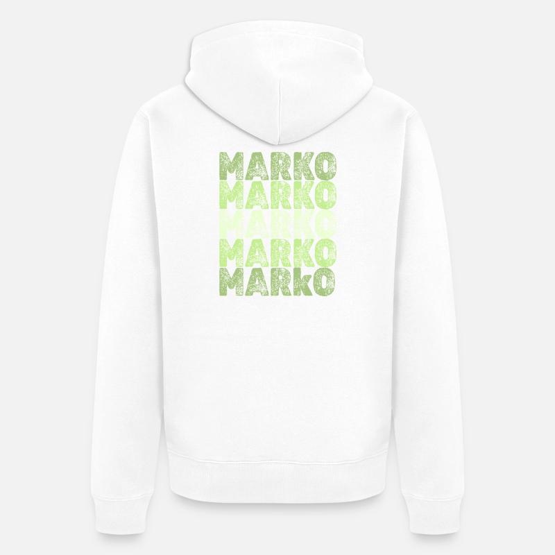 Cadeau pour Marko - Veste à capuche bio Premium Unisexe - blanc