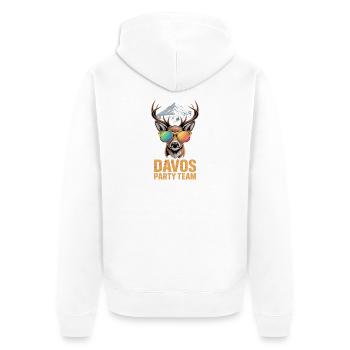 Davos Party Team Après Ski - Unisex Premium Organic Zip Hoodie - white - Back - Thijin (182cm)