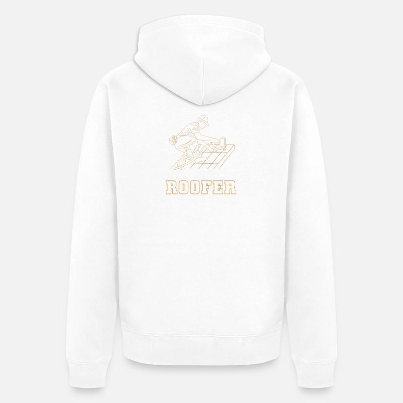 Déclaration métier d’artisan couvreur - Veste à capuche bio Premium Unisexe - blanc