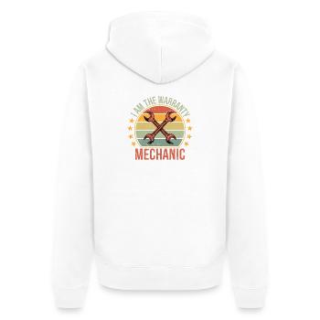 Mécanicien, je suis le technicien auto de garantie automobile - Veste à capuche bio Premium Unisexe - blanc - Dos - Thijin (182cm)