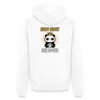 Gamer - Nerve not I gamble - Unisex Premium Organic Zip Hoodie - white - Back - Thijin (182cm)