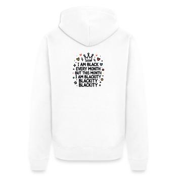 Déclaration d’Autonomisation de la Noirceur Noirceur - Veste à capuche bio Premium Unisexe - blanc - Dos - Thijin (182cm)