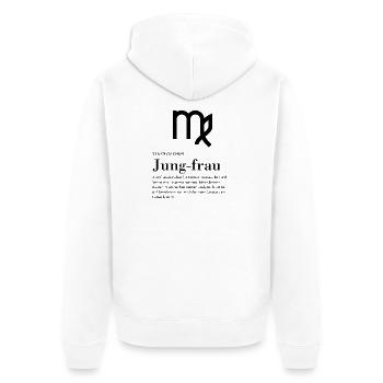 Signe du zodiaque Vierge - Veste à capuche bio Premium Unisexe - blanc - Dos - Thijin (182cm)