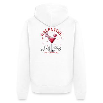 Valentine Girls Club Cocktail Illustration - Veste à capuche bio Premium Unisexe - blanc - Dos - Thijin (182cm)