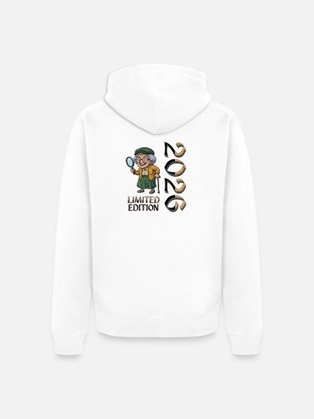 Großmutter Limited Edition Oma in Rente - Unisex Premium Bio Zip Hoodie - Weiß