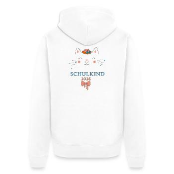 Schoolchild 2026 - Unisex Premium Organic Zip Hoodie - white - Back - Thijin (182cm)