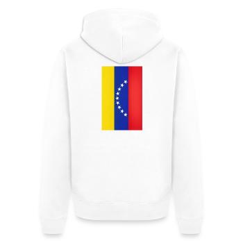Venezuela Flag Arc Stars - Unisex Premium Organic Zip Hoodie - white - Back - Thijin (182cm)