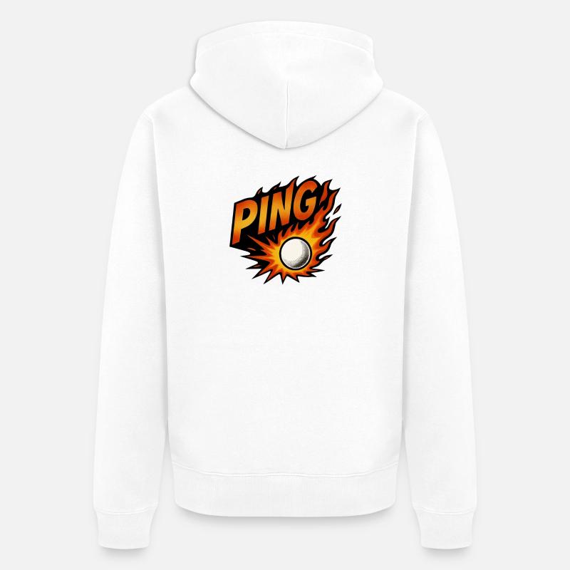 Ping Pong - Tennis de Table - Veste à capuche bio Premium Unisexe - blanc