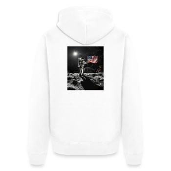 Astronaute sur la lune - Veste à capuche bio Premium Unisexe - blanc - Dos - Thijin (182cm)