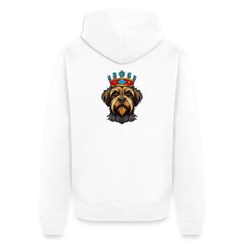 Chien Yorkshire King Animal - Veste à capuche bio Premium Unisexe - blanc - Dos - Thijin (182cm)