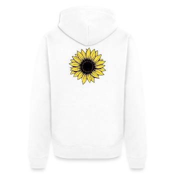 Fleur Fleur Jaune Fleurs Fleur Tournesol Fleur - Veste à capuche bio Premium Unisexe - blanc - Dos - Thijin (182cm)
