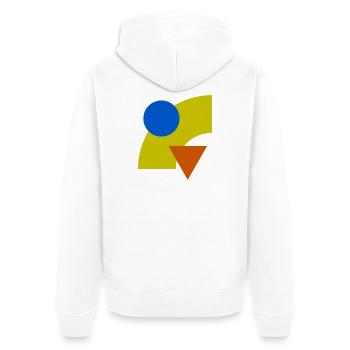 Constellation géométrique des couleurs - Veste à capuche bio Premium Unisexe - blanc - Dos - Thijin (182cm)