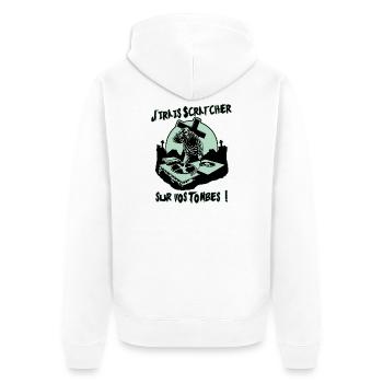 J'IRAI SCRATCHER SUR VOS TOMBES ! - Veste à capuche bio Premium Unisexe - blanc - Dos - Thijin (182cm)