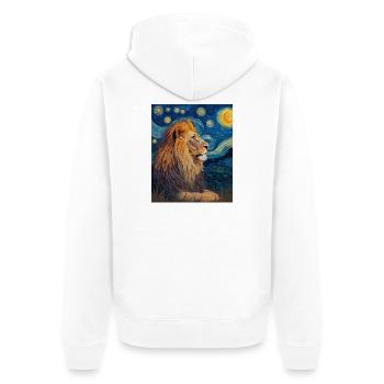 Lion Van Gogh - Veste à capuche bio Premium Unisexe - blanc - Dos - Thijin (182cm)