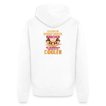 41 I'm A Hobby Horse Girl - Unisex Premium Organic Zip Hoodie - white - Back - Thijin (182cm)