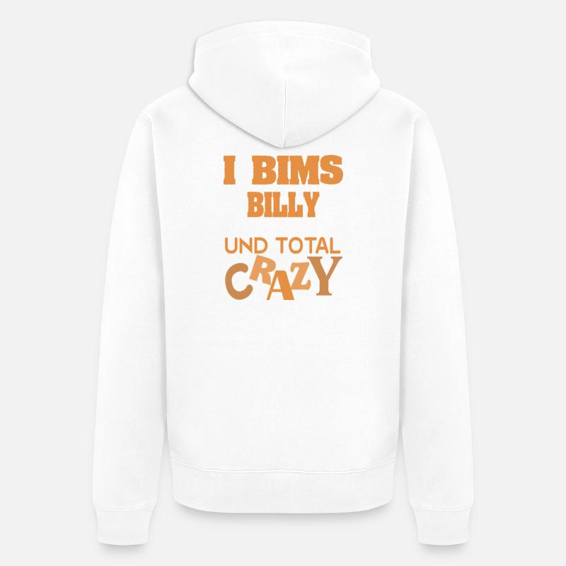 prénom Billy - Veste à capuche bio Premium Unisexe - blanc