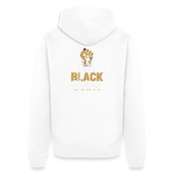 Fiers de l’histoire noire - Veste à capuche bio Premium Unisexe - blanc - Dos - Thijin (182cm)
